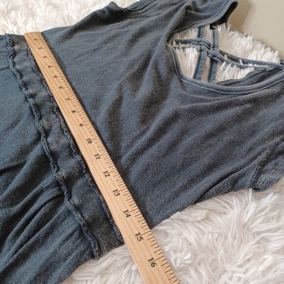 Free People Women’s Asymmetrical Black Soft and Comfy Dress Size Large - Picture 8 of 9